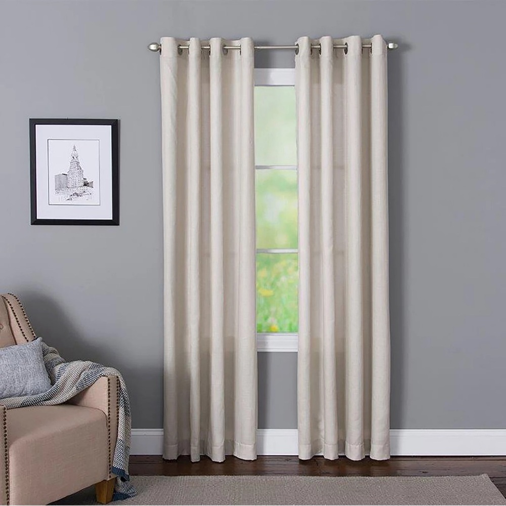 Corona Curtain 1-Panel Dalton Grommet Top Window Curtain in Ivory NEW
